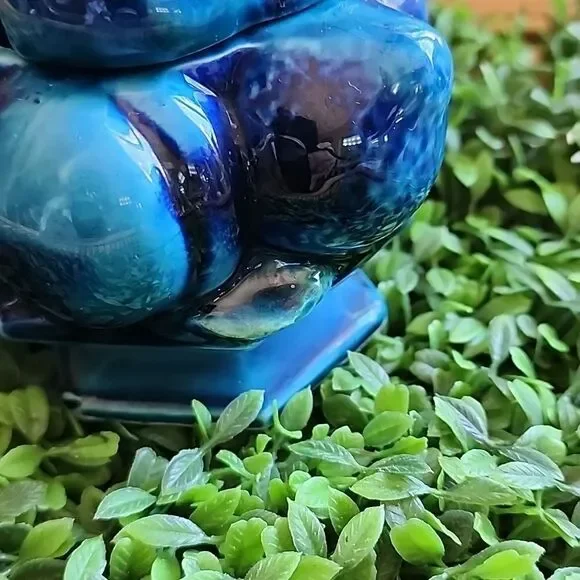 Vintage Inarco Indigo Blue Lidded Preserves Jar - Picture 15 of 17